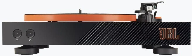 Czarny mini komputer z portami i przyciskiem zasilania.