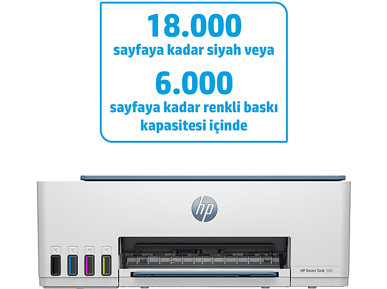 HP Smart Tank 580 Baskı, fotokopi, tarama, Wireless, All-in-One Yazıcı 1F3Y2A_0