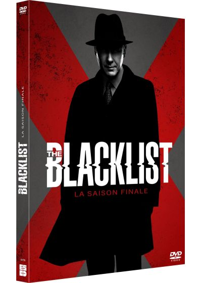 DVD-hoes van The Blacklist: La Saison Finale, met James Spader in het zwart.