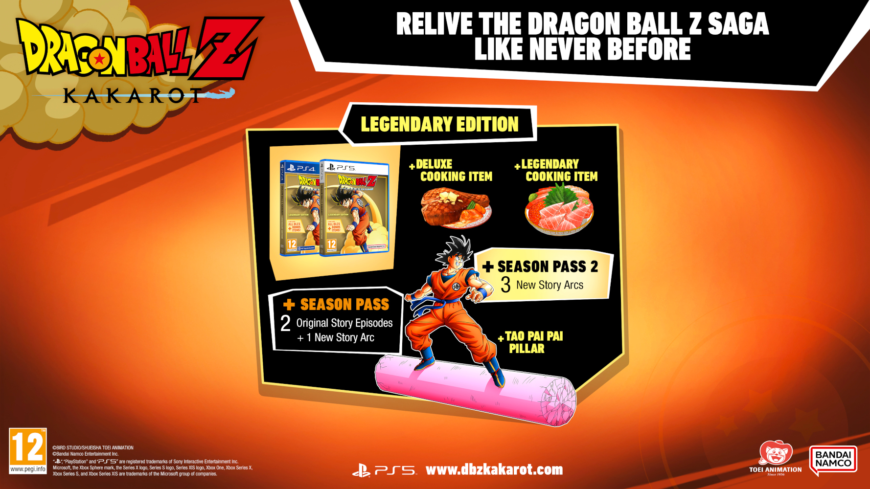 Dragon Ball Z Kakarot Legendary Edition játék doboza karakterrel és szöveggel.