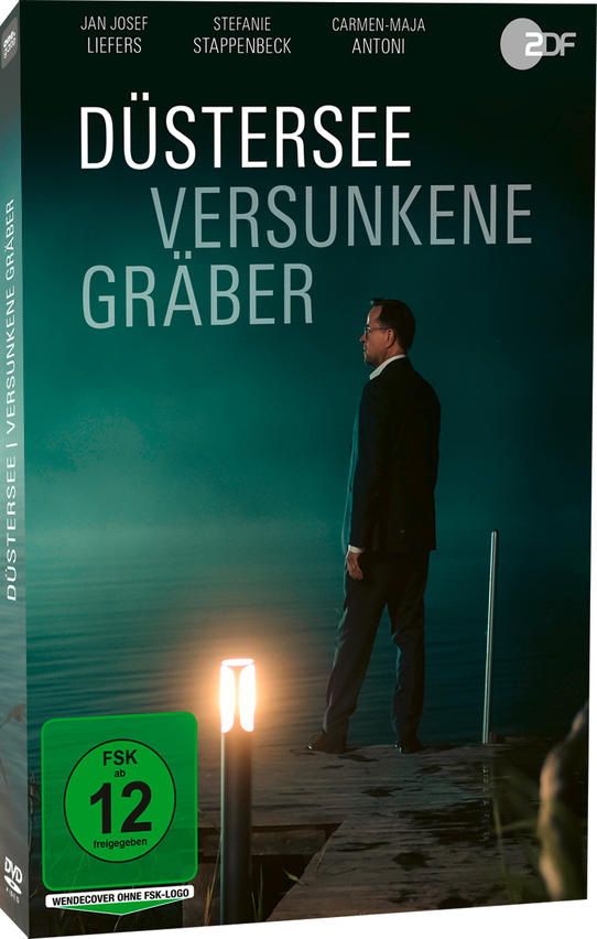 DVD-Hülle mit einem Mann auf einem Steg, einem See und Text auf Deutsch.