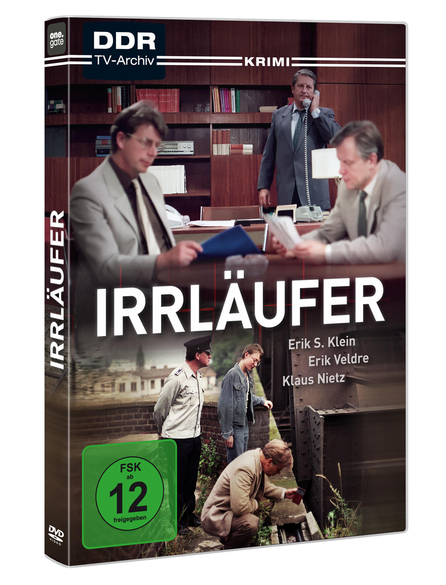 DVD-Hülle des Films 'Irrläufer' mit Schauspielern und einem Szenenbild.