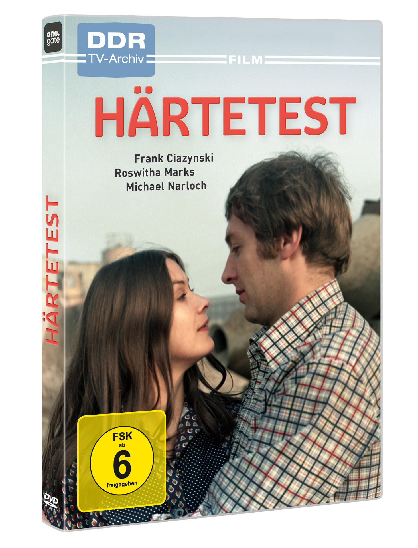 DVD-Cover, zwei Personen, die sich ansehen, deutscher Text, FSK 6-Bewertung.