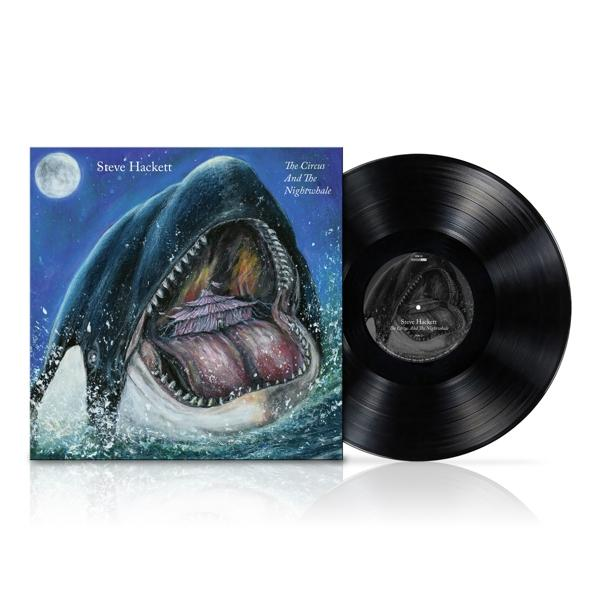 Album borító: bálna nyitott szájjal, benne egy ház. Vinyl lemez mellette.