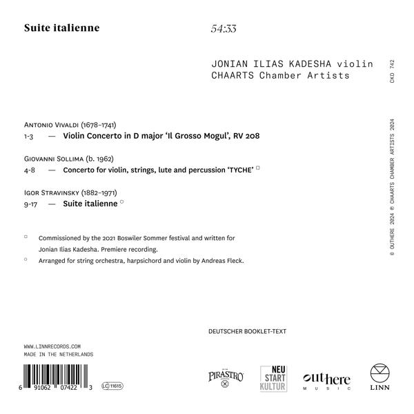 Album-Rückseite mit Titelliste, Komponisten und Künstlern.