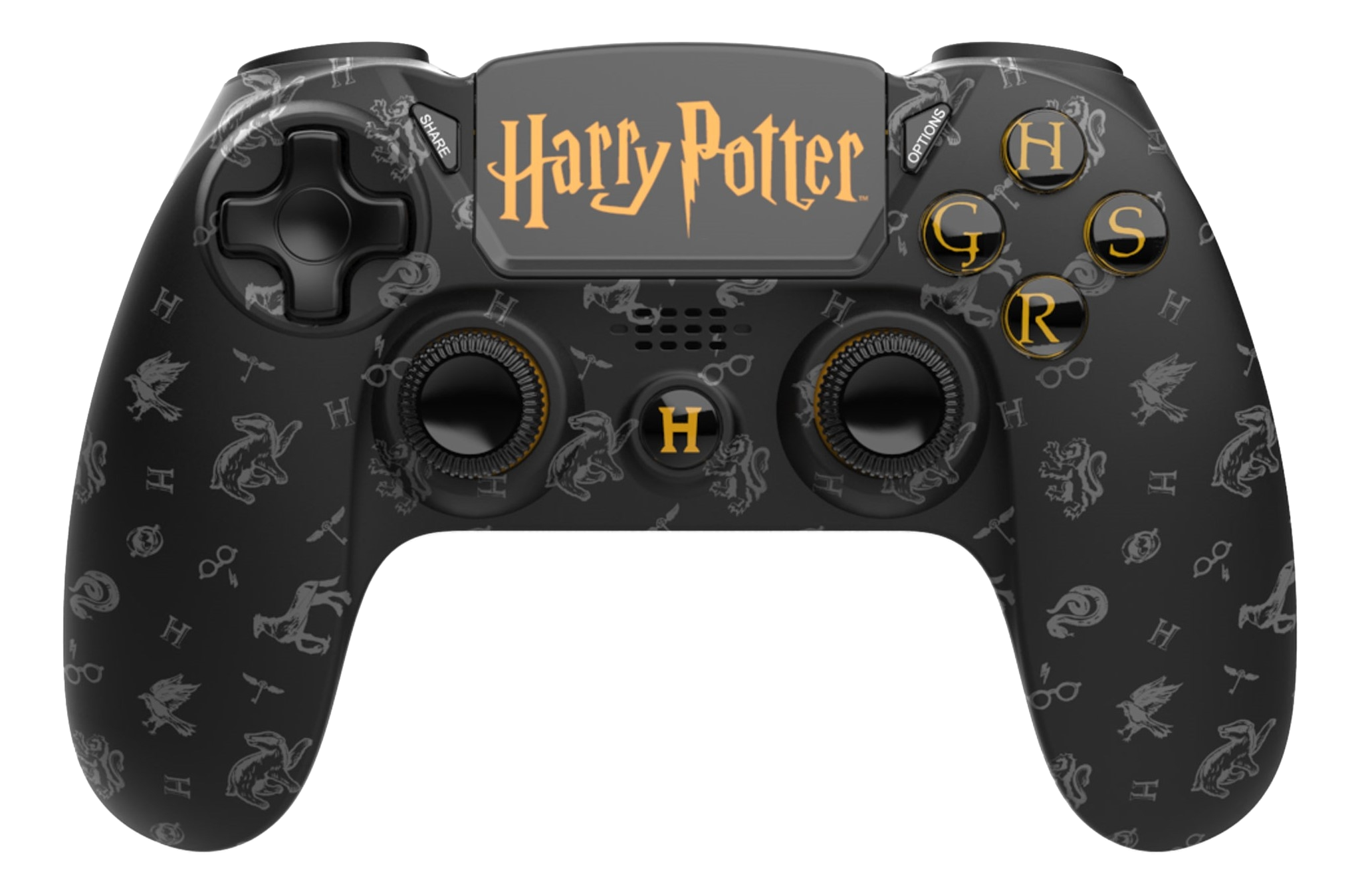 FREAKS AND GEEKS PS4 - Harry Potter - Wireless Controller (Schwarz/Grau/Gold)