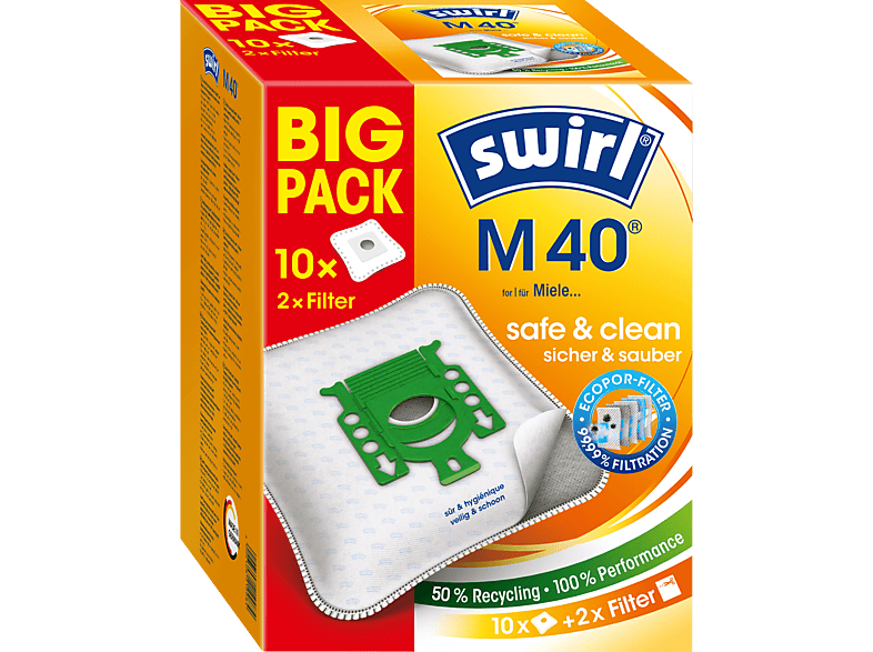 SWIRL 210084 M40 BIG-PACK 10PCS - Staubsaugerbeutel