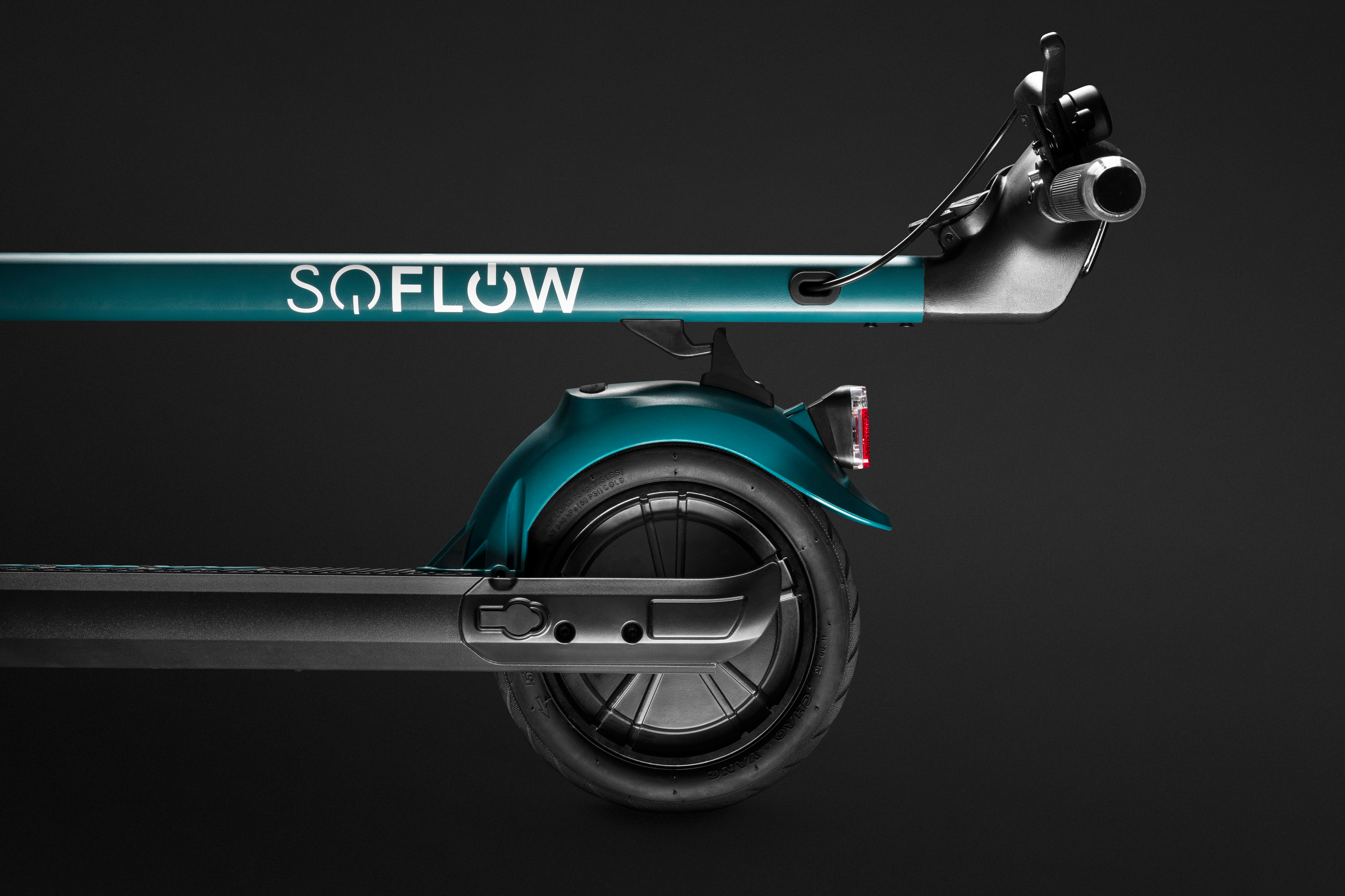 SOFLOW SO3 PRO 10.5 mit Zoll, E-Scooter Grün/Schwarz) (8,5 AH, Blinker