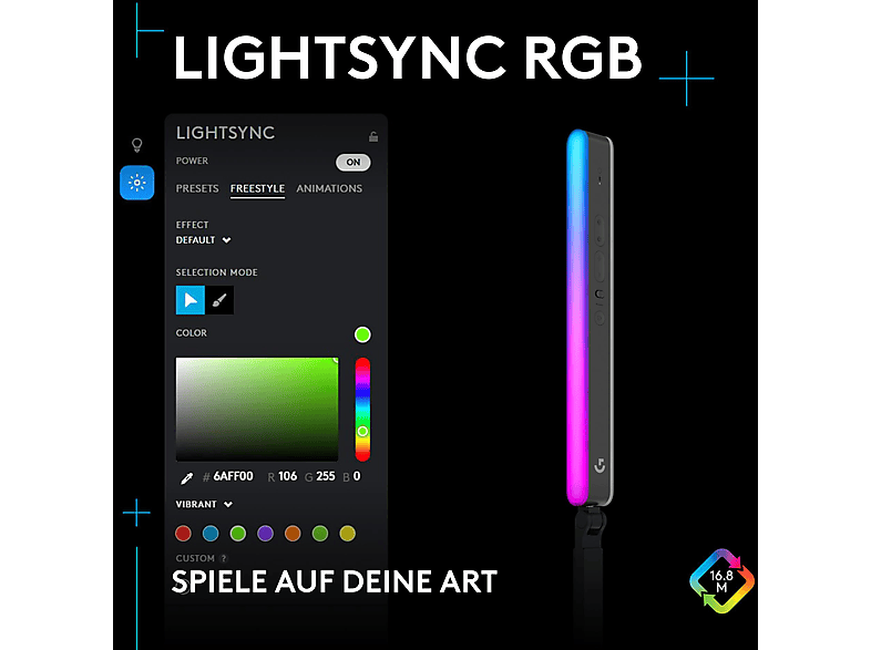 Thumbnail - LOGITECH Litra Beam LX, Doppelseitiges RGB Streaming-Licht, Schwarz