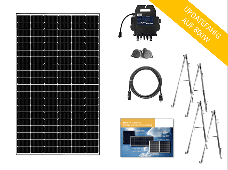 OSNATECH OSNATECH Balkonkraftwerk Mini-PV-Premium Glas L-1 (425 W) STARTER Balkon-Solaranlage Image