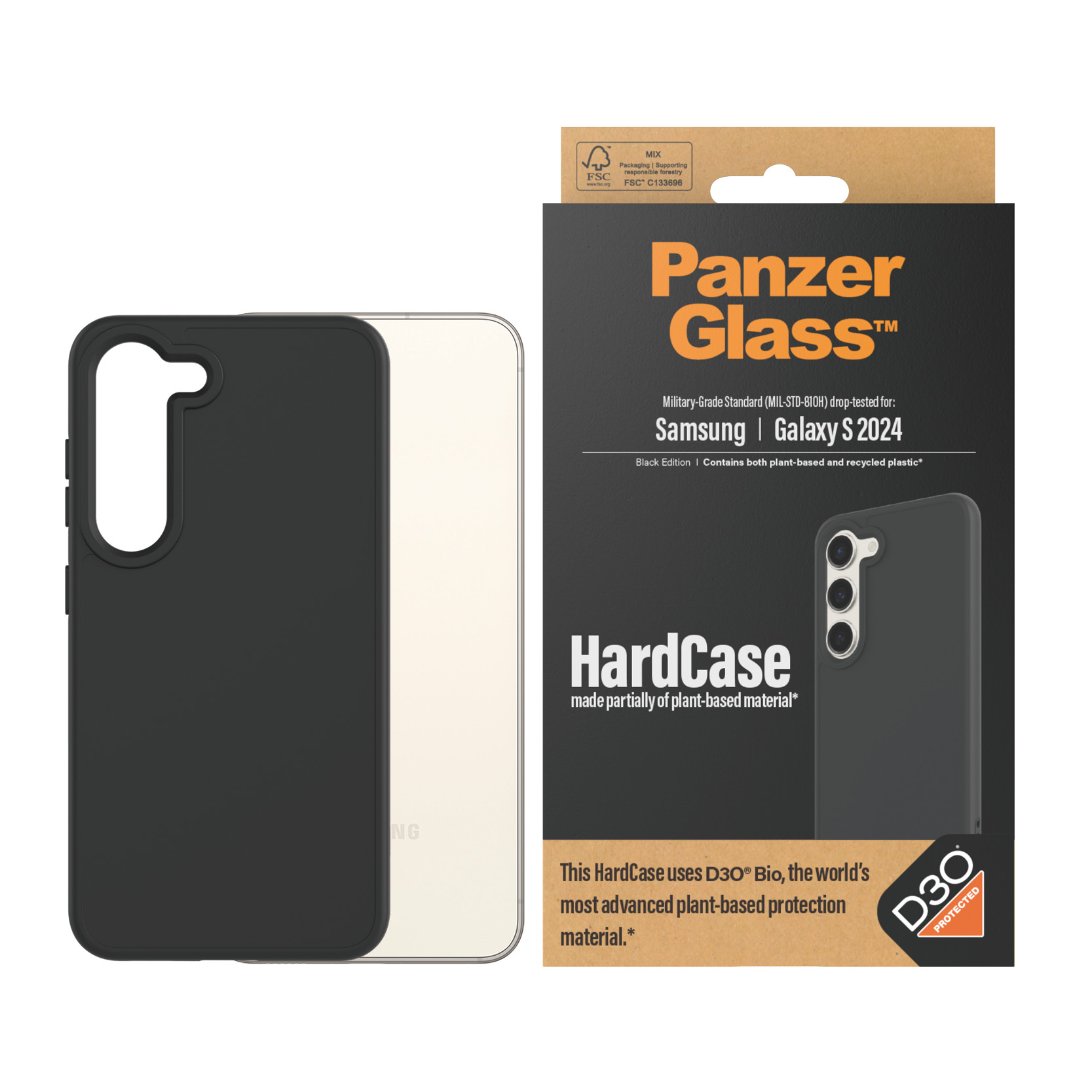 PANZERGLASS Cover HardCase D3O Samsung Galaxy S24 Noir (PZ-1216)