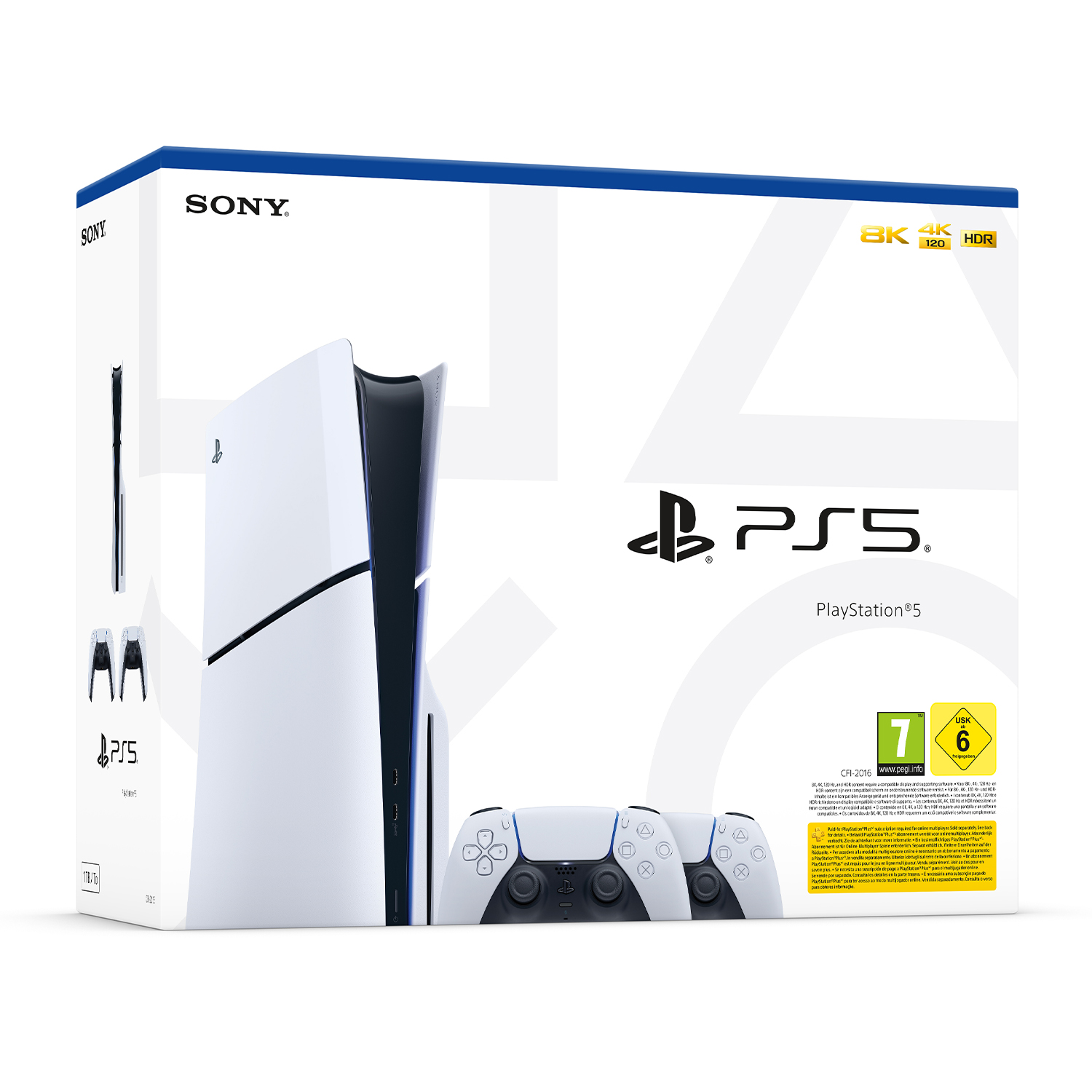 Sony PS5 Disc Slim + DualSense, White
