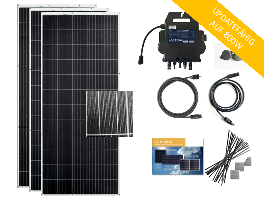 OSNATECH OSNATECH Balkonkraftwerk Mini-PV-Set Flex L-3 (3x 310 W ...