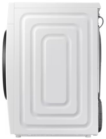 Biała suszarka z boku. Biała i prostokątna.