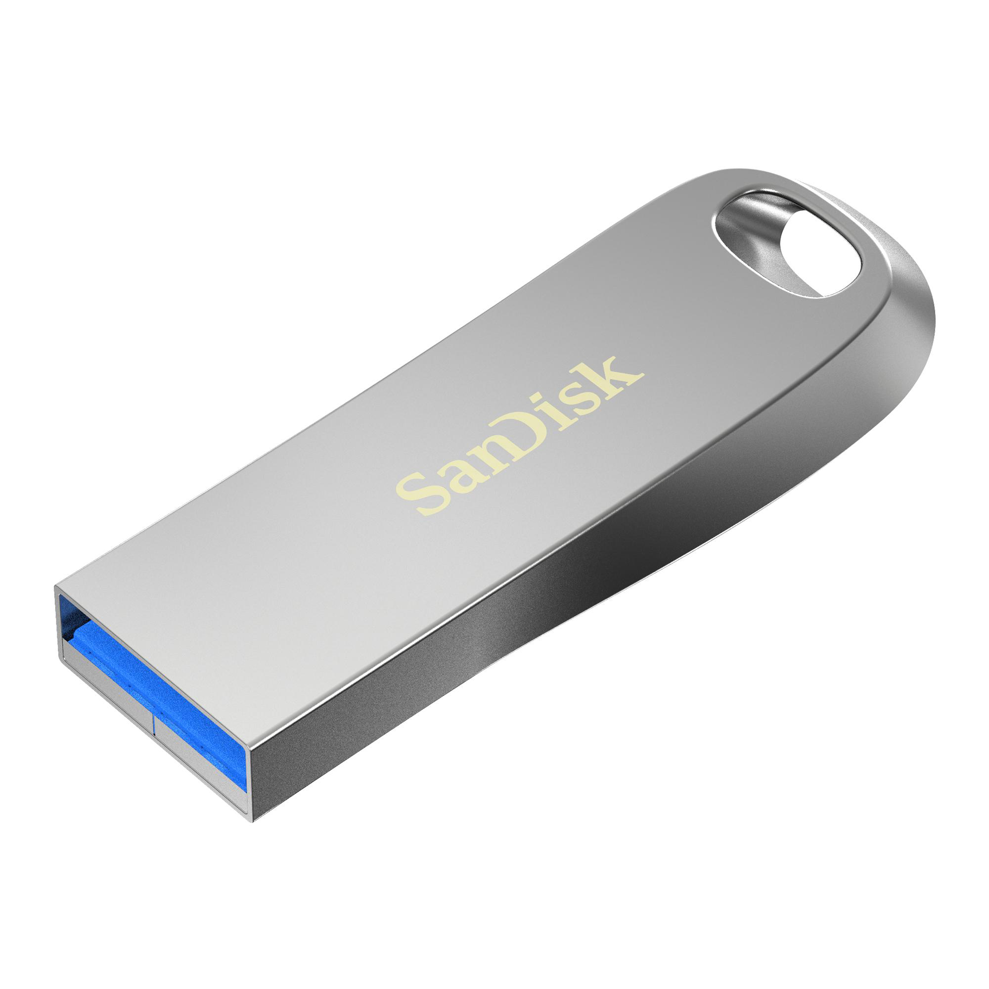 SANDISK Ultra Luxe 400 MB/s, Silber USB GB, 128 Flash-Laufwerk