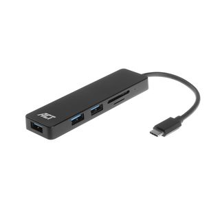ACT AC6405 USB-C hub 3.0, 3 poorts, USB-A, kaartlezer