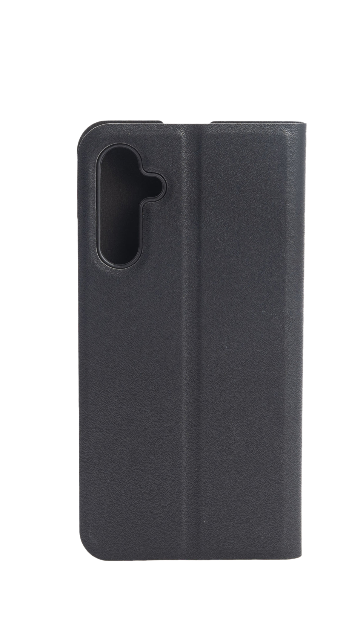 Schwarze Handyhülle mit Deckel.