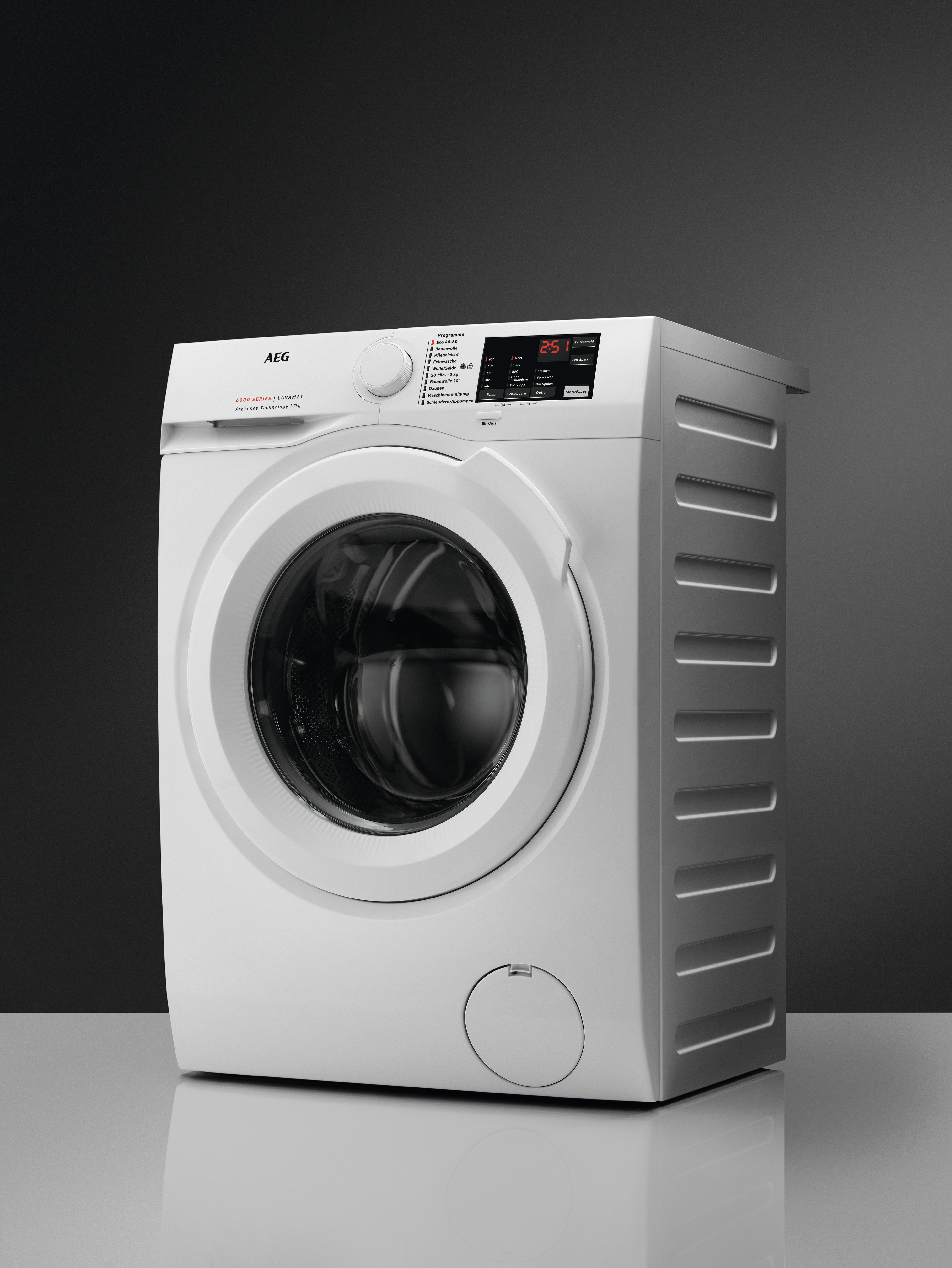 AEG L6FBA50490 Serie 6000 ProSense® mit Mengenautomatik Waschmaschine (9 kg, 1351 U/Min., A)