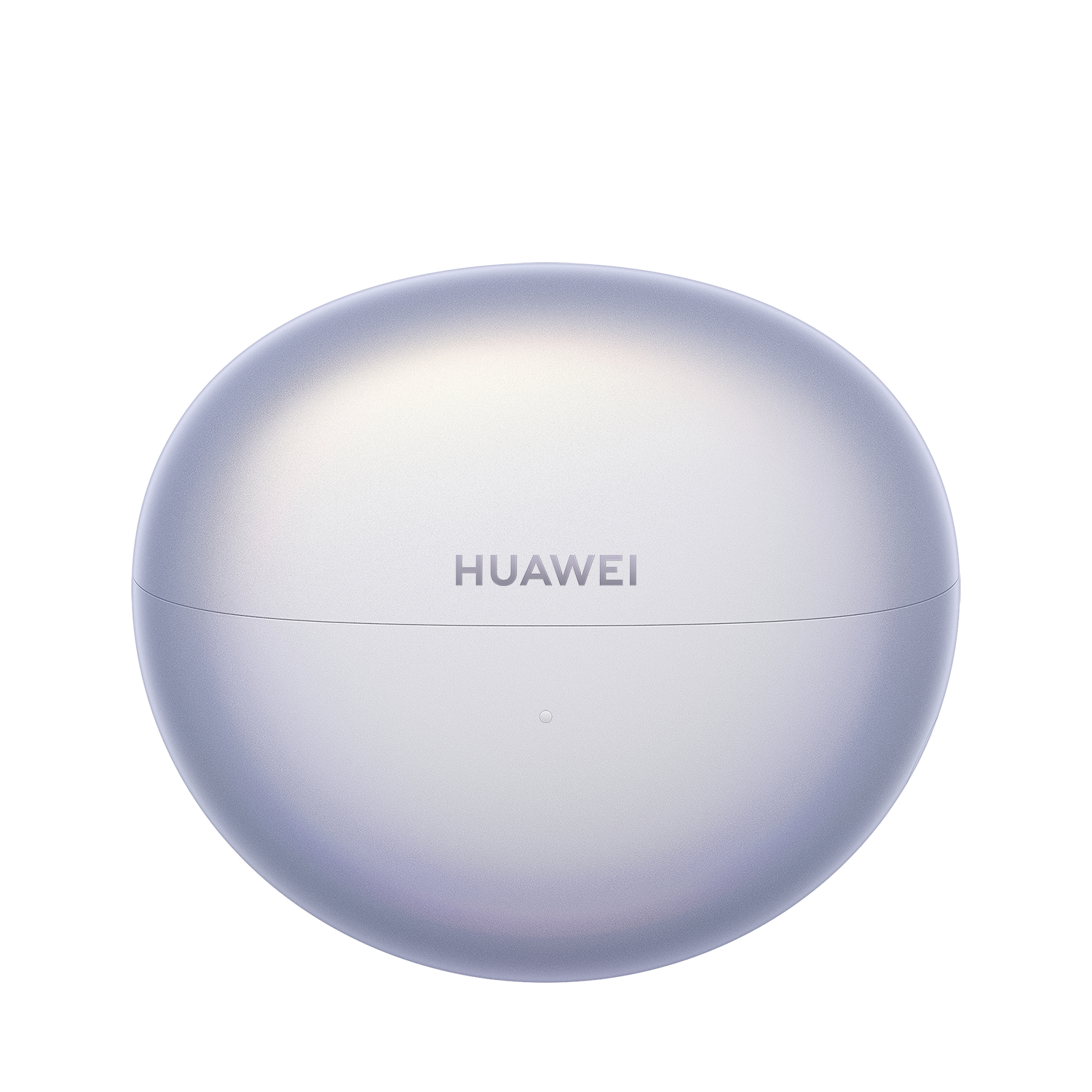 Ein helllila, rundes Gehäuse mit dem Wort 'HUAWEI' in der Mitte auf der Vorderseite, vor weißem Hintergrund.