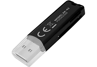 SAVIO USB 2.0 SD/microSD/SDHC kártyaolvasó, fekete (AK-63)