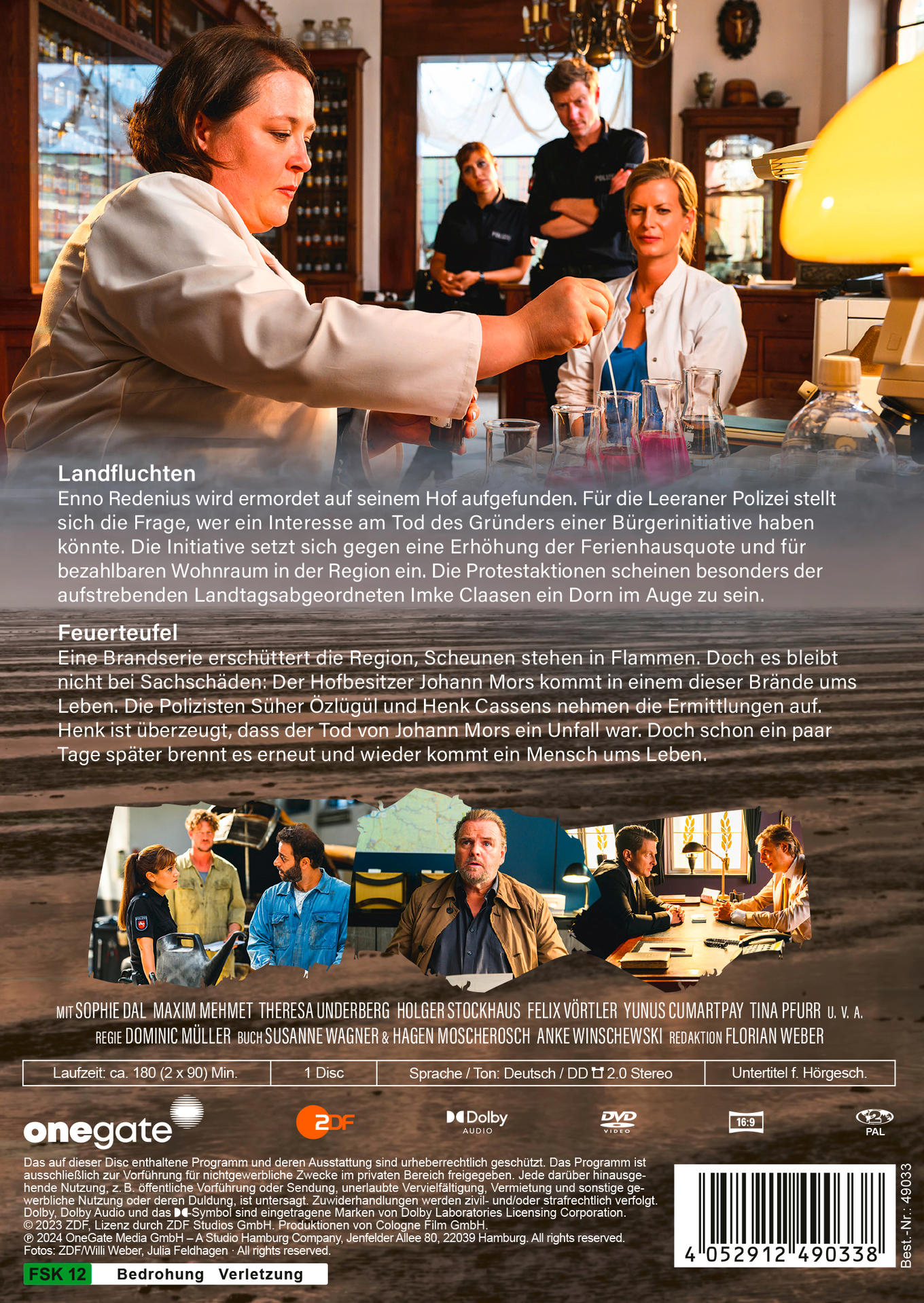 Filmcover mit Schauspielern, Text auf Deutsch und Logos für Onegate und Dolby.