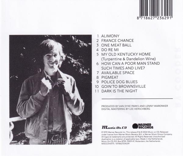 CD-Cover: Schwarz-Weiß-Bild eines Mannes, Tracklist und Credits auf der Rückseite. Warner Records.