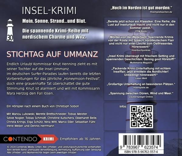 Insel-krimi - Insel-Krimi Stichtag 30 - Auf Ummanz (CD) 