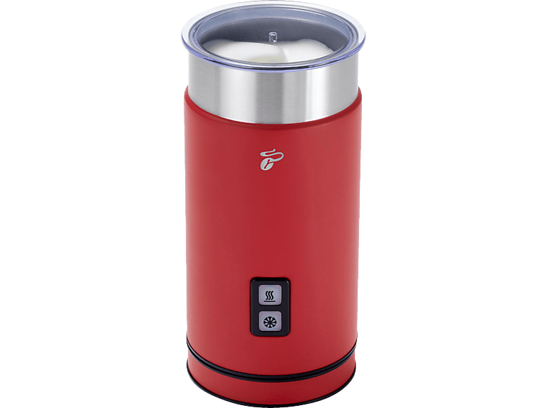 TCHIBO Elektrischer Milchaufschäumer, Rot/Edelstahl, 550 Watt