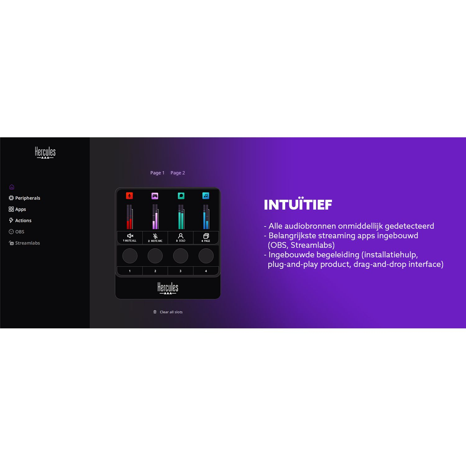 HERCULES DJ-controller Stream 100 Zwart (4780933)