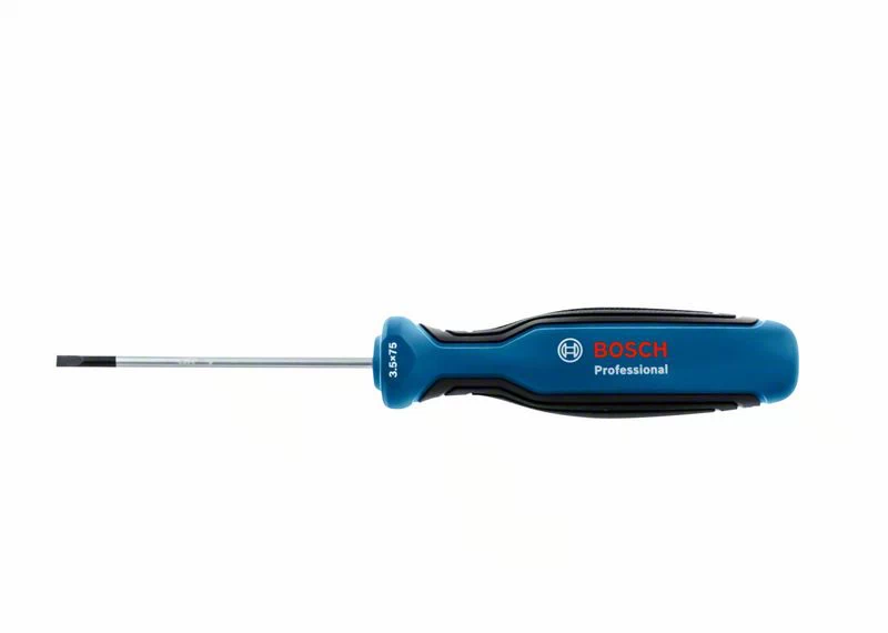 Kék-fekete csavarhúzó fém szárral. Bosch Professional márkanév.