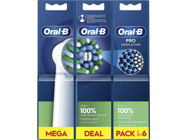 Oral-B CrossAction Replacement Brush Heads 6 Pack