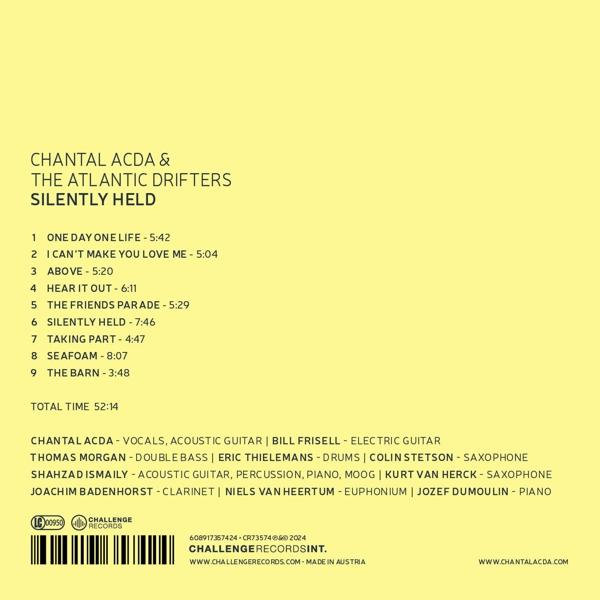 CD-Cover mit Titelliste von Chantal Acda & The Atlantic Drifters, Albumtitel.