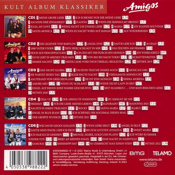 CD-Albumcover mit Text und Bildern der Band. Das Album trägt den Titel 'Kult Album Klassiker' mit verschiedenen Titeln.