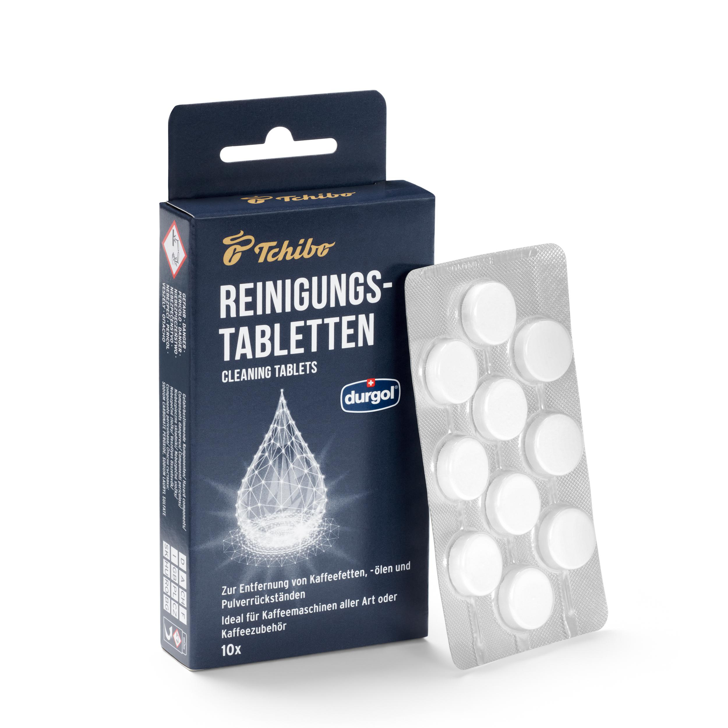 TCHIBO durgol Tabletten für Kaffeemaschinen & Vollautomaten, Reinigungstabletten Blau