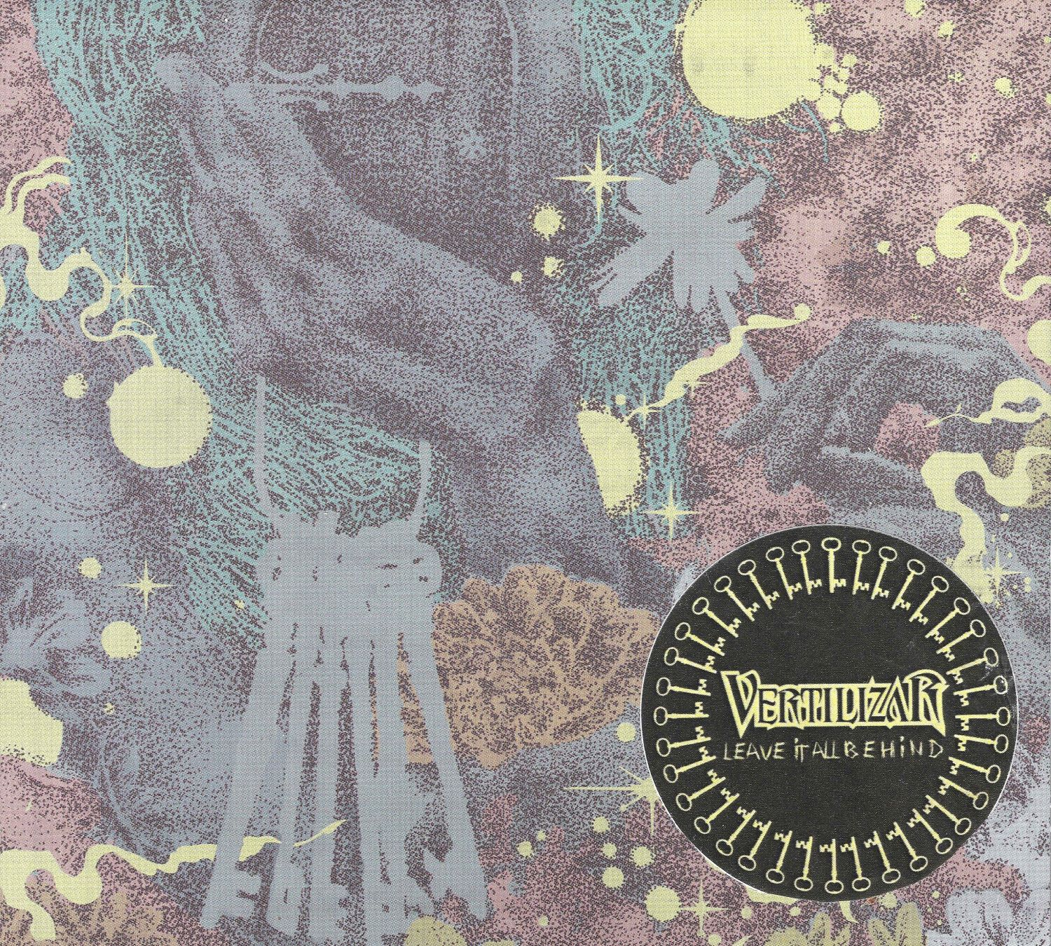 Albumcover mit abstrakter Kunst. Ein schlüsselförmiges Logo mit Text: Veridizar.