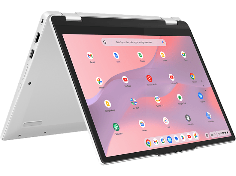 Convertible 2 en 1 - Lenovo Chromebook IP Flex 3 12IAN8, 12.2" WUXGA, Intel® N100, 8 GB, 128 GB eMMC, UHD Graphics, Google Chrome, Gris