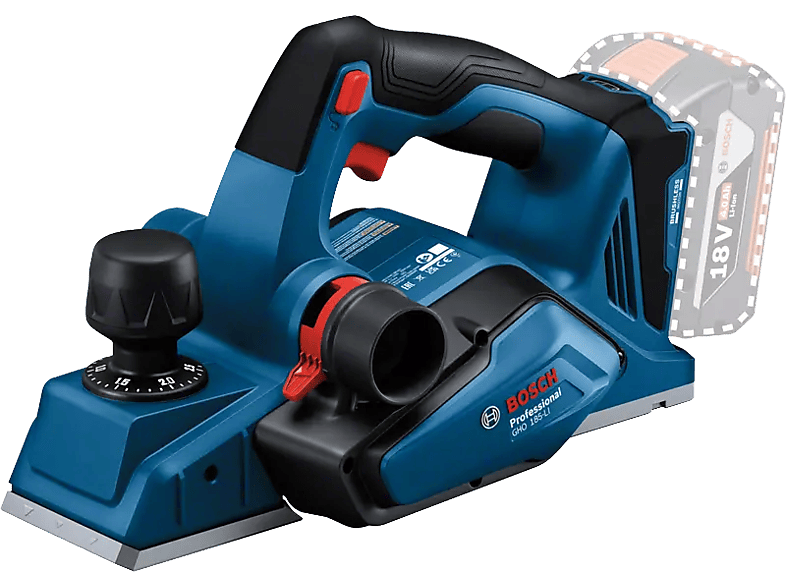 BOSCH PROFESSIONAL GHO 185-LI Akkus gyalu, akku és töltő nélkül (06015B5021), kék