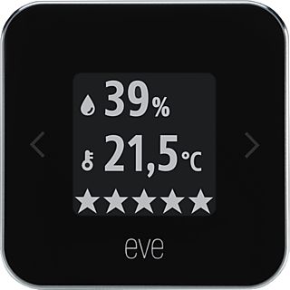EVE Room - Écran de contrôle intelligent de la qualité de l'air (Noir/Argent)