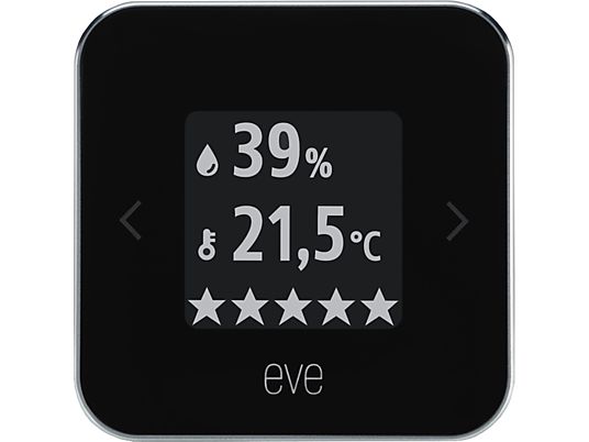 EVE Room - Monitor intelligente della qualità dell'aria (Nero/Argento)