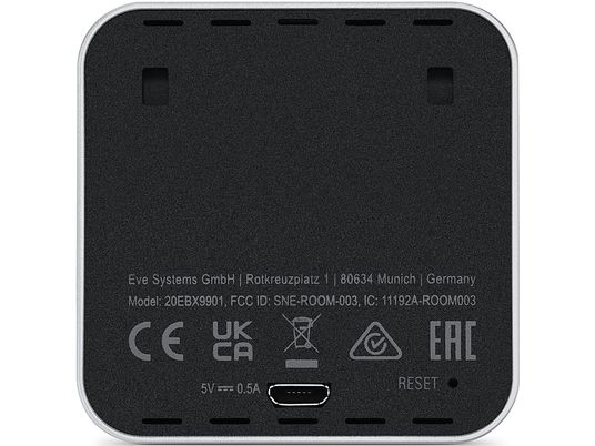 EVE Room - Monitor intelligente della qualità dell'aria (nero/argento)