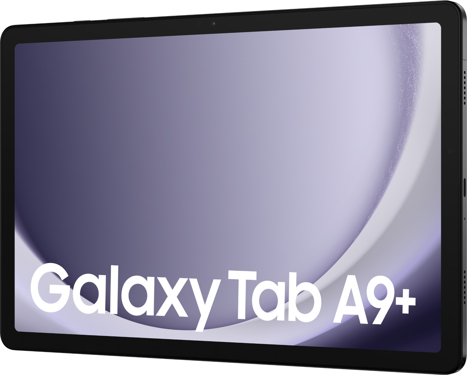 Tablette noire avec écran dégradé violet, Galaxy Tab A9+.