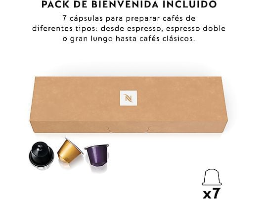 Cafetera de cápsulas - Nespresso® Krups XN1108 Essenza Mini, 1310 W, 19 Bar, 0.6 L, Calentamiento en 25 s, Apagado automático, Negro