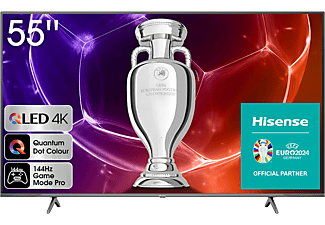 HISENSE 55E7KQ PRO 4K UHD Smart QLED televízió, sötétszürke, 139 cm