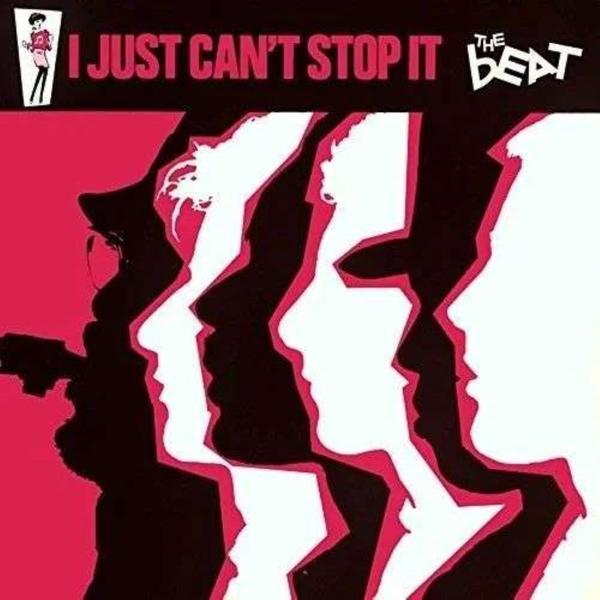 Album borító, The Beat, piros és fekete arc sziluettekkel.
