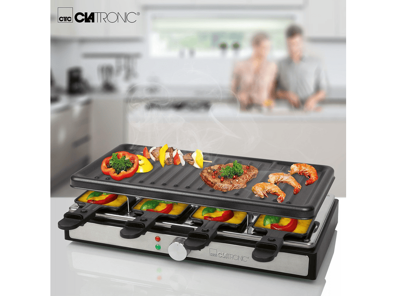 Clatronic RG 3757 Raclette (in Schwarz, für 8 Personen, 1400 Watt) — Foto 5 von 5