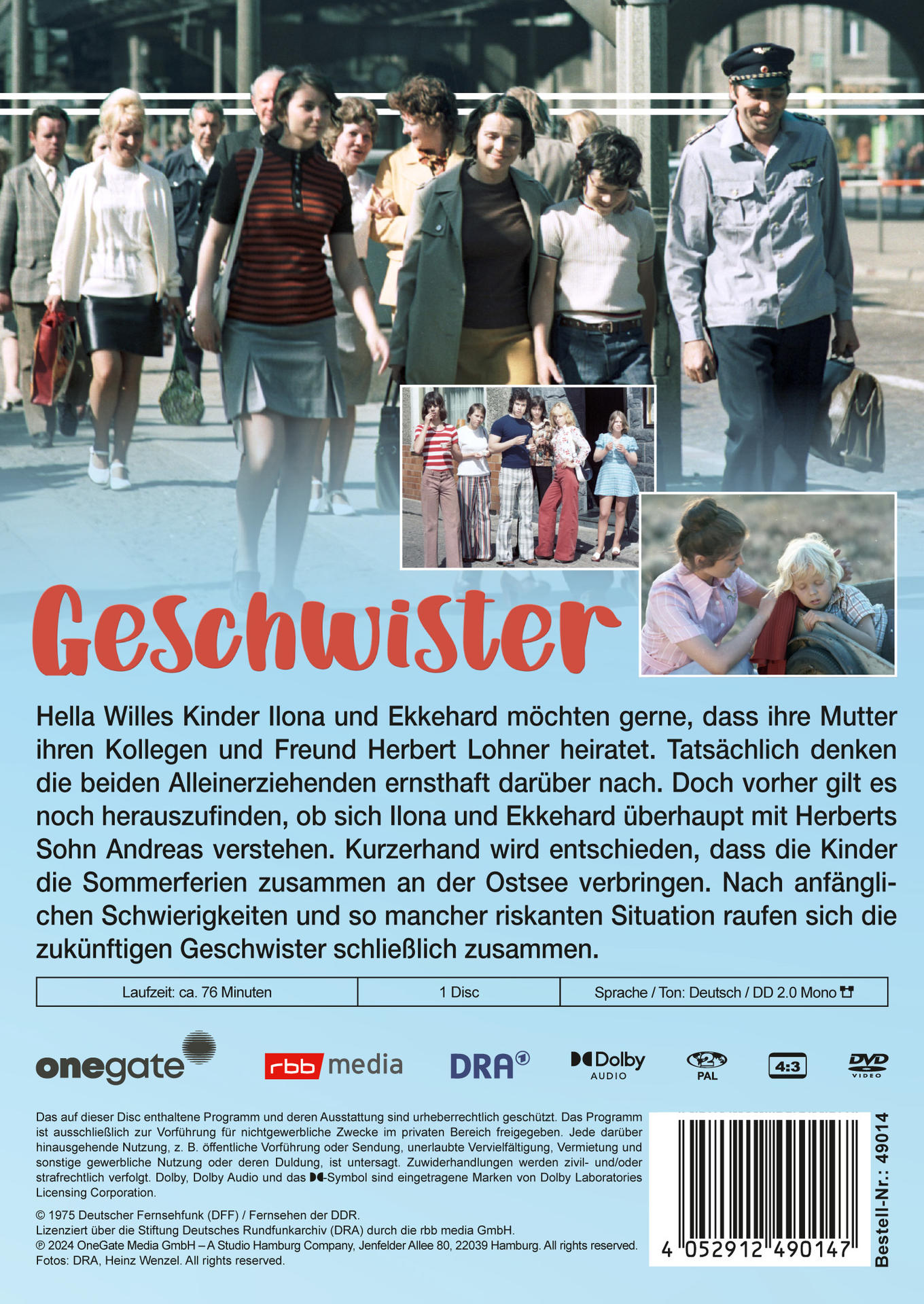 Rückseite einer DVD mit Text und einer Gruppe von Leuten.