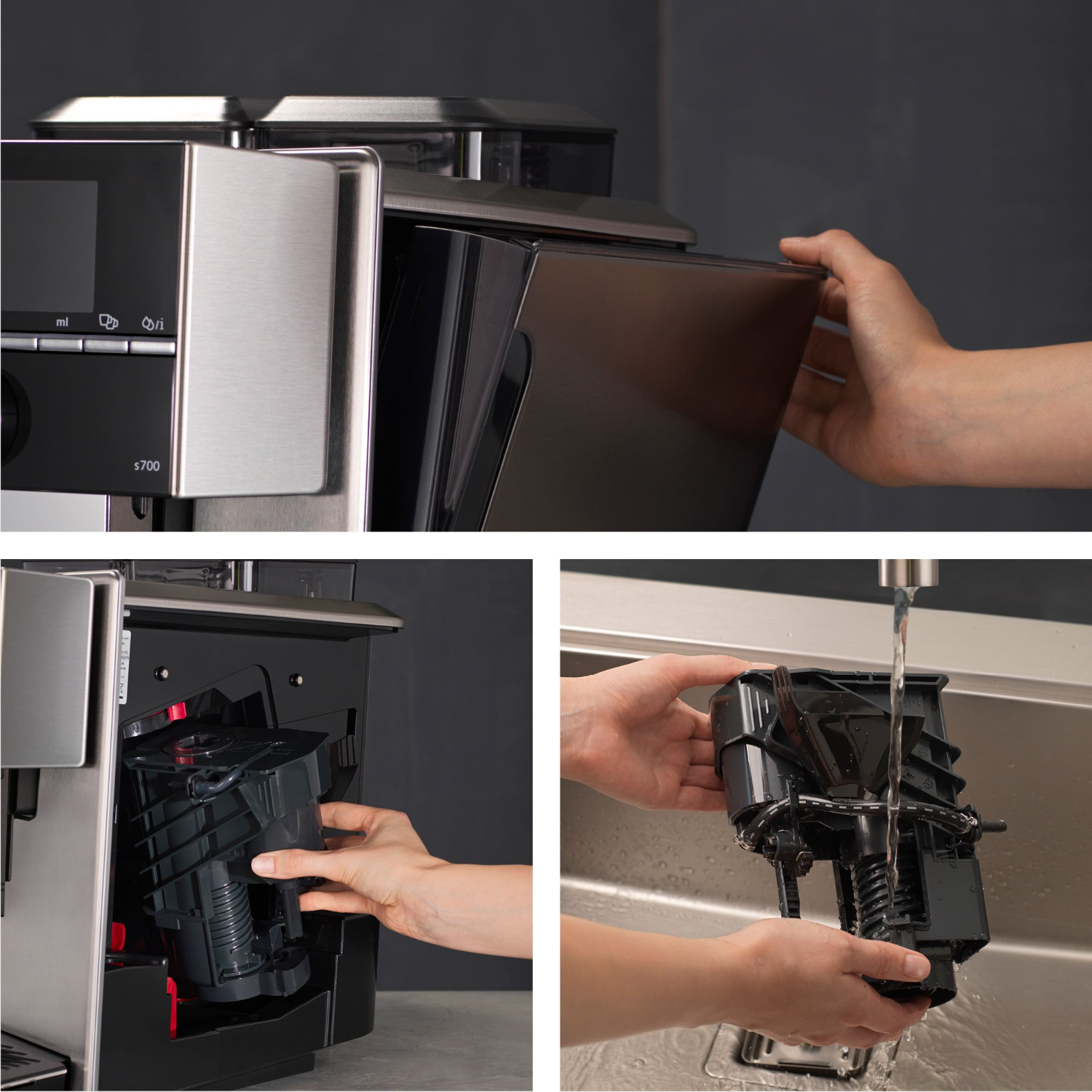 SIEMENS EQ.9 Plus s700 Connect TI9573X1RW - Volautomatische espressomachine - Maximaal aantal kopjes: 2 - Zilver