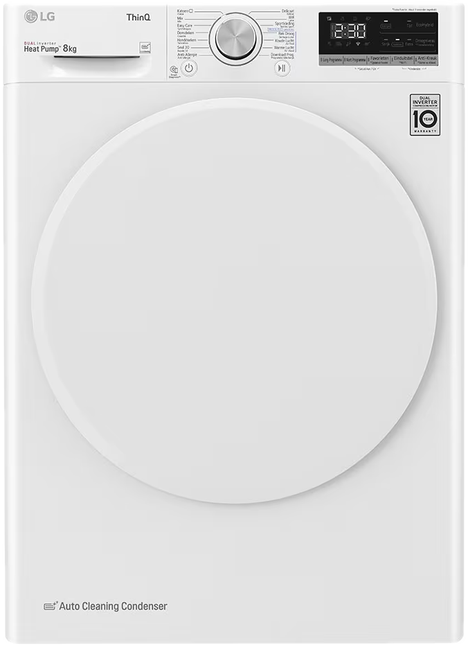 LG Warmtepomp droogkast A++ (RH80V5AV0N)