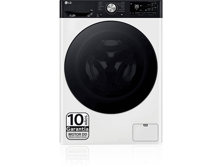 Lavadora carga frontal  LG F4WR6010A0W, Serie 600, 10 kg, 1400 rpm, 12  programas, AI Direct Drive™, TurboWash™360˚, Blanco