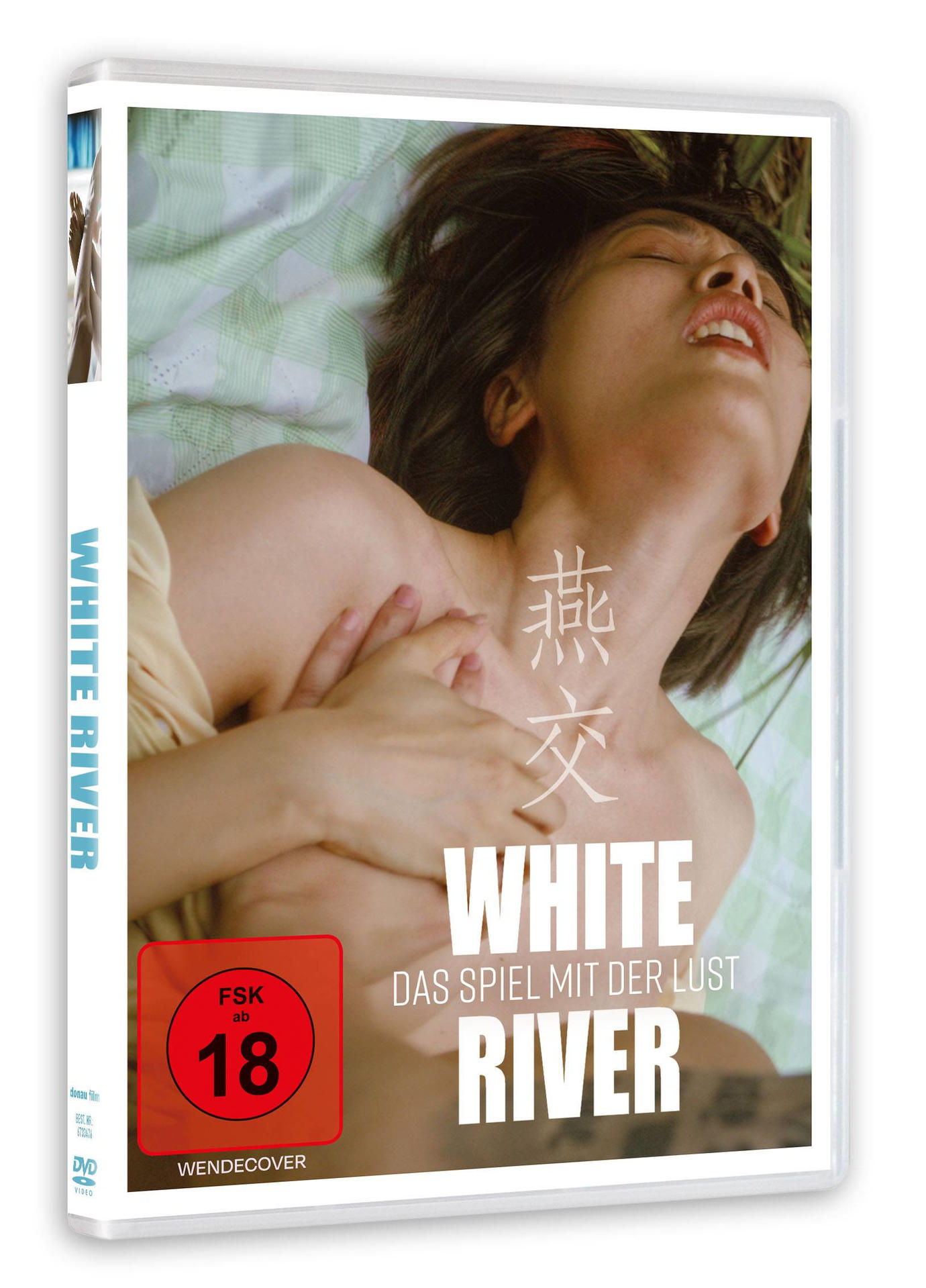 DVD-Cover. Eine Frau liegt auf einem Bett mit einem Mann ohne Hemd. White River Filmtitel sichtbar.